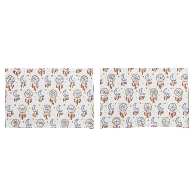 Retro Whimsical Mandala Boho Pattern  Pillow Case (Front-Set)