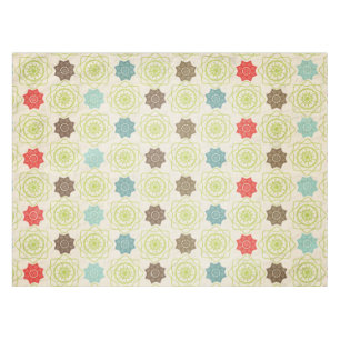 Retro Whimsical Snowflakes Tablecloth