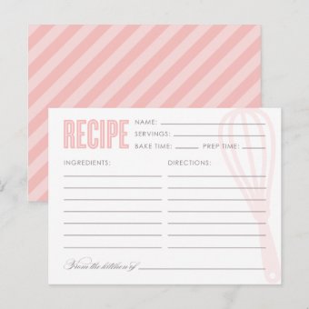 RETRO WHISK | RECIPE CARDS | Zazzle