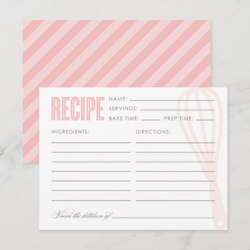 RETRO WHISK | RECIPE CARDS | Zazzle