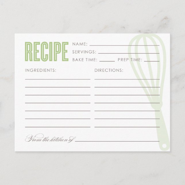 RETRO WHISK | RECIPE CARDS (Front)