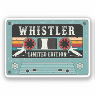 Retro Whistler Ski  Sticker