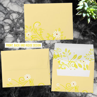 Retro White Daisy Special Occasion Mailing Envelope