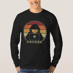 Retro White Hat Black Hat Ethical Hacking Hacker T-Shirt
