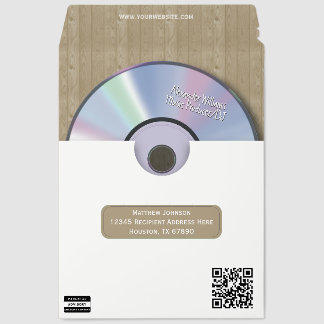 Retro White Music Producer CD DJ Envelope Mailers