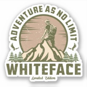 Retro Whiteface Mountain Hike  Sticker