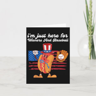 Retro Wieners Hot Dog Coquette Bow,baseball,4th Of Card