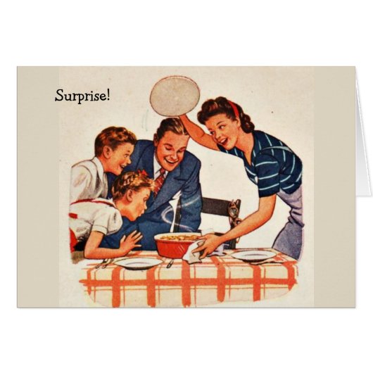 Retro Wife - Dinner is Always a Surprise, (Front Horizontal)