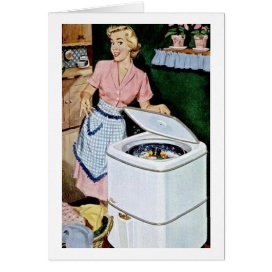 Retro Wife - Laundry Day, Cards (Front)