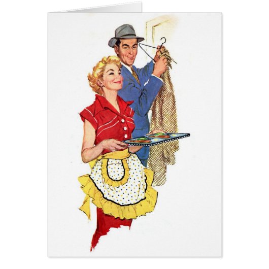 Retro Wife - The Pool Boy Came! Cards (Front)
