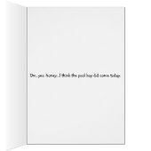 Retro Wife - The Pool Boy Came! Cards (Inside (Right))