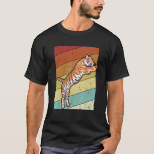 Retro wild cat, predator cat, king tiger, Siberian T-Shirt
