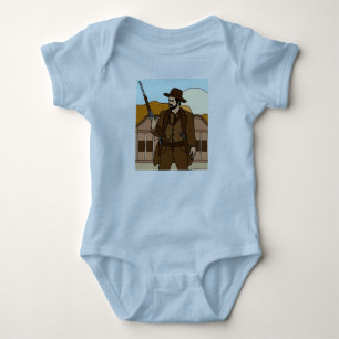 Retro Wild West Cowboys Rodeo Baby Bodysuit