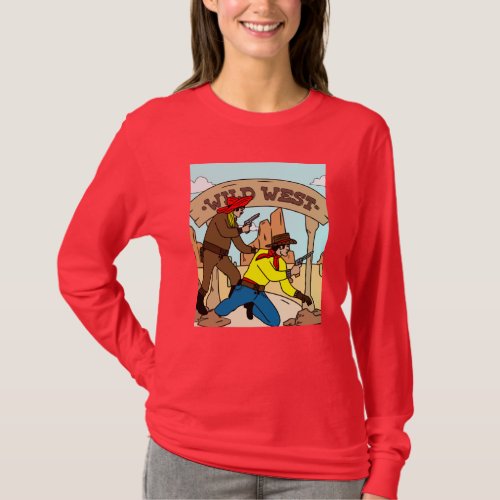 Retro Wild West Cowboys Rodeo T_Shirt