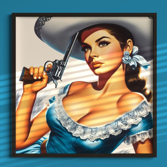 Retro Wild West Pin-up Poster (Creator Uploaded)