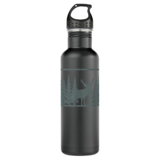 Retro Wildlife Trees Outdoors Nature Forest Vintag Stainless Steel Water Bottle