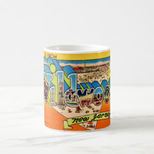 Retro Wildwood NJ Postcard Coffee Mug