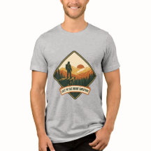 Retro Wind Turbine Mountain T-Shirt - 70s Nature