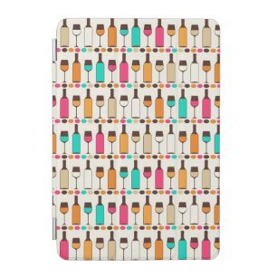 Retro wine bottles and glasses iPad mini cover