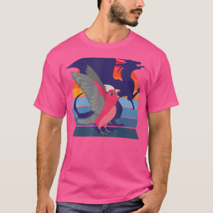 Retro Winged Dragon I Screaming Rose breasted Gala T-Shirt