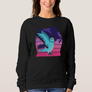 Retro Winged Unicorn I Screaming Blue Indian Ringn Sweatshirt