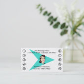 Retro Wink Business Punch Cards Any business (Standing Front)