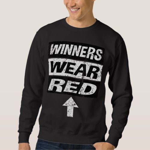 Retro Winners Wear Red Team Spirit Week Shirt Game