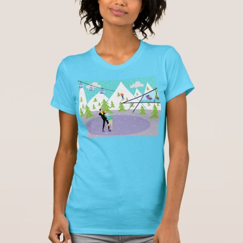 Retro Winter Ski Resort T_Shirt