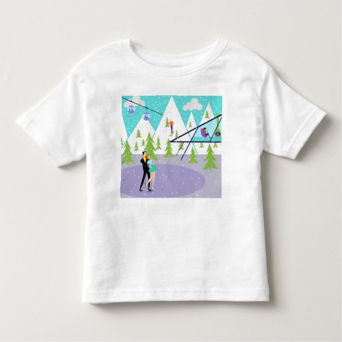 Retro Winter Ski Resort T_Shirt