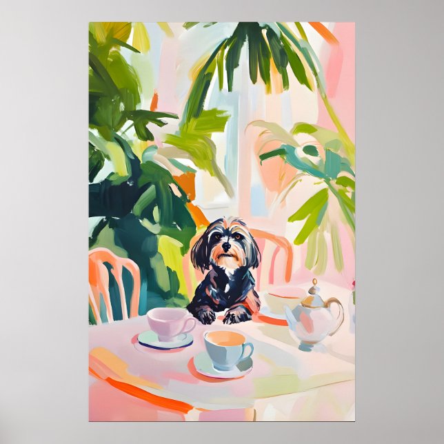 Retro Wirehaired Pointing Griffon Poster (Front)