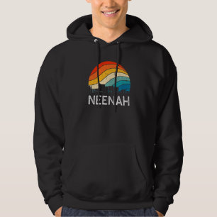 Retro Wisconsin Neenah Skyline Vintage Urban Skysc Hoodie
