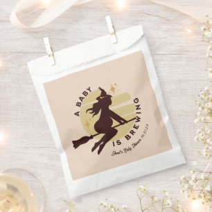 Retro Witch Baby is Brewing Baby Shower     Favor Bag