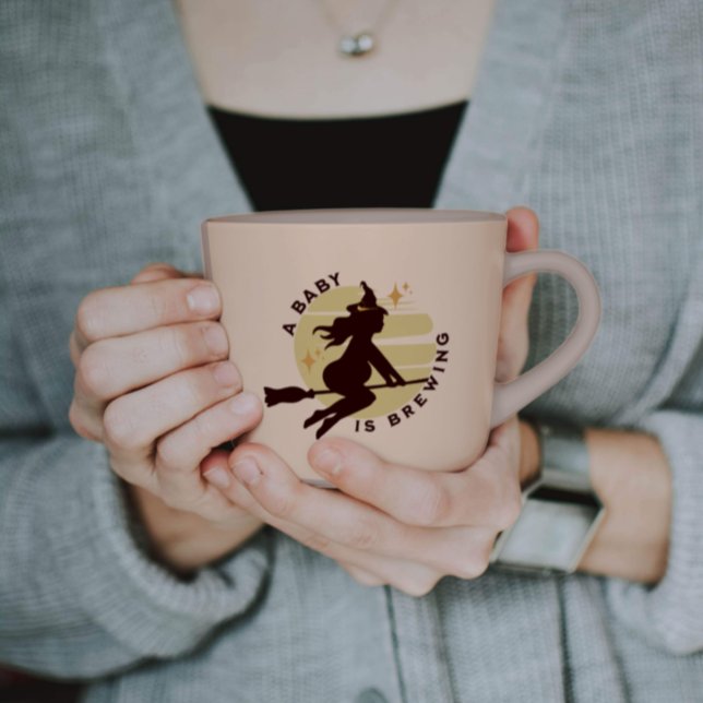 Retro Witch Baby is Brewing Baby Shower Gift Coffee Mug (Creator Uploaded)