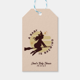 Retro Witch Baby is Brewing Baby Shower    Gift Tags
