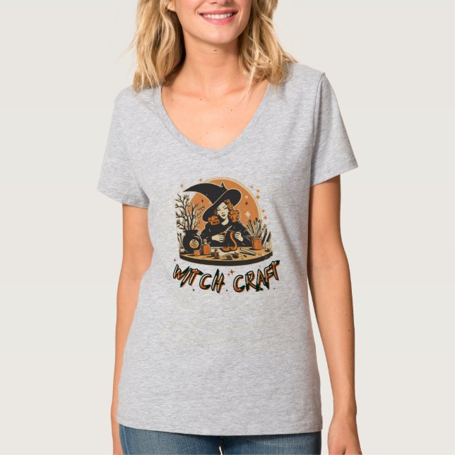 Retro Witch Craft Halloween T-Shirt (Front)