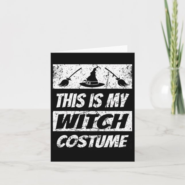 Retro Witch Halloween Matching Group Costume Spook Card (Front)
