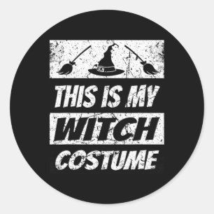 Retro Witch Halloween Matching Group Costume Spook Classic Round Sticker