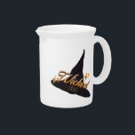 Retro Witch Hat Wicked Name    Beverage Pitcher<br><div class="desc">Cute Wicked Witch Hat Typography Design</div>