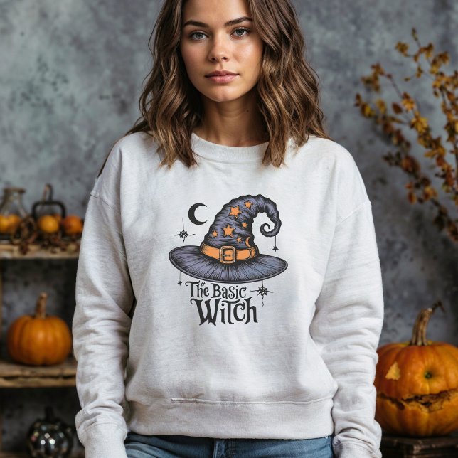 Retro Witch Typography Halloween Womens Costume Sweatshirt (Creator Uploaded)