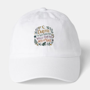 Retro Witchcraft Spells Toad Crystal and Herb Hat