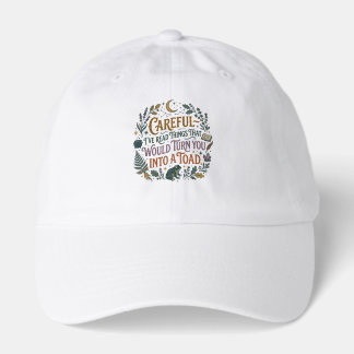 Retro Witchcraft Spells Toad Crystal and Herb Hat