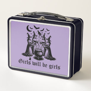 Retro Witches Metal Lunch Box