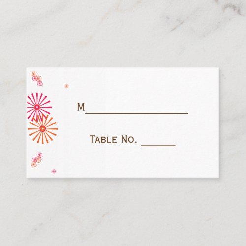 Retro with a Modern Twist Starburst Place Card Business Card