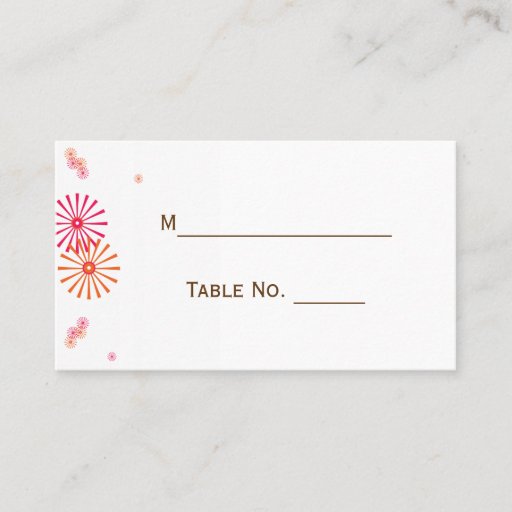 Customizable Retro with a Modern Twist Starburst Place Card Business Card
