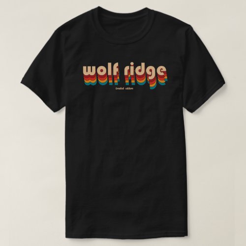 Retro Wolf Ridge Ski  T_Shirt