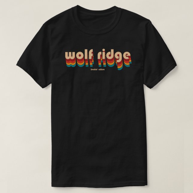 Retro Wolf Ridge Ski  T-Shirt (Design Front)