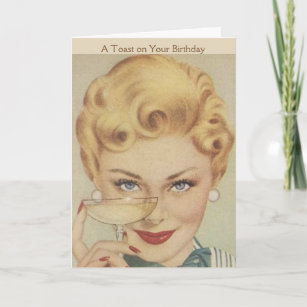 Retro Woman Birthday Cards Zazzle Retro Woman Birthday Cards Zazzle