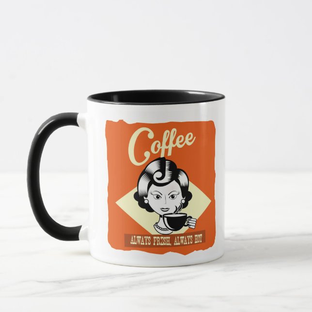 Retro Woman Coffee Mug (Left)