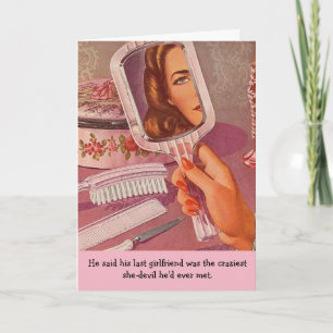 Retro Woman - Crazy Girlfriend, Card