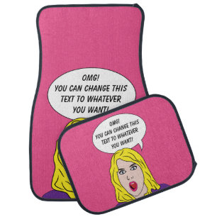 RETRO WOMAN custom car floor mats